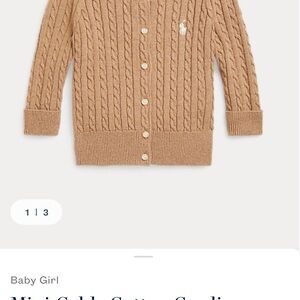 Ralph Lauren Tan Cable Knit Cardigan OHH, BABY!!